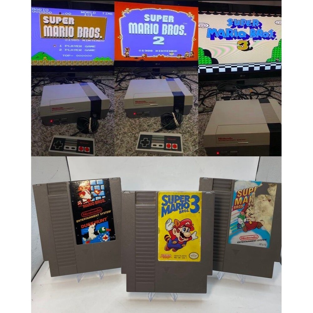Super Mario Bros 1 2 3 - Original Nintendo NES -Trilogy OEM Bundle (carts Only)